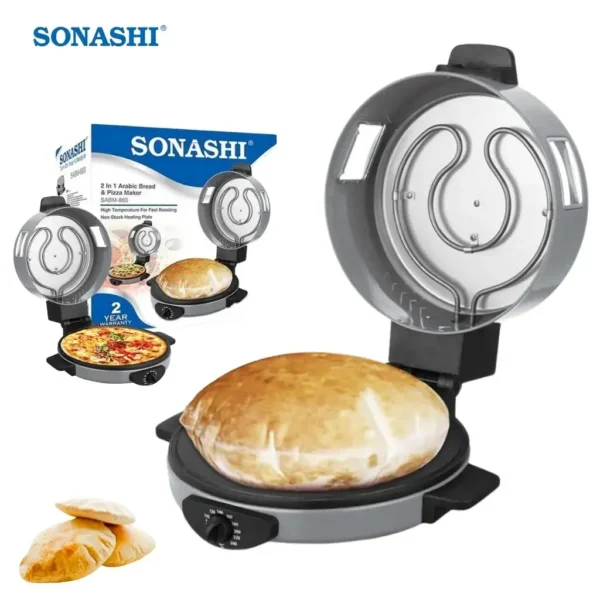 Sonashi Four A Pizza & A Pain Multi Fonction 1800 W – سوناشي ماكينة صنع الخبز العربي والبيتزا