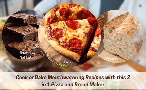 Sonashi Four A Pizza & A Pain Multi Fonction 1800 W – سوناشي ماكينة صنع الخبز العربي والبيتزا – Image 4
